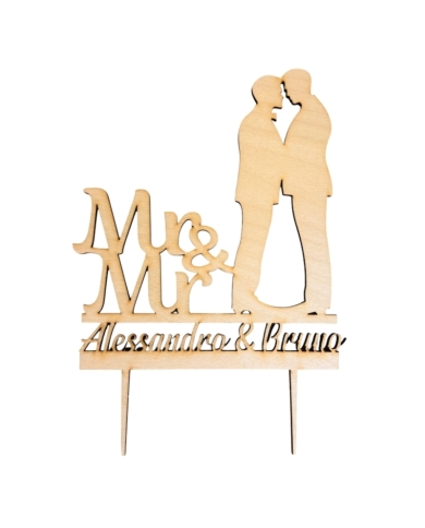 Cake Topper 'Mr & Mr' personalisiert