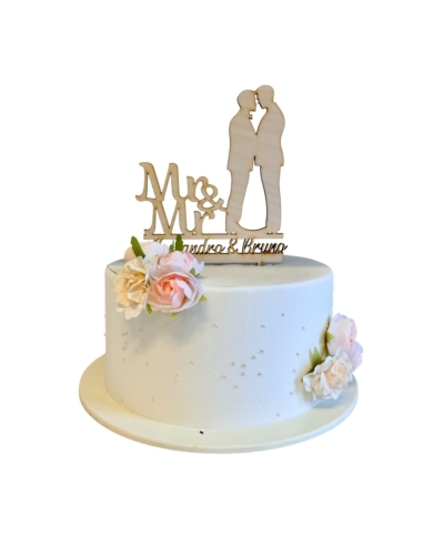 Cake Topper 'Mr & Mr' personalisiert