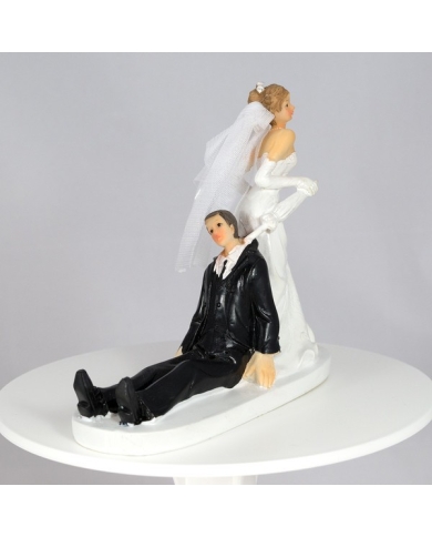 Figurine de la mariée Trainant son mari