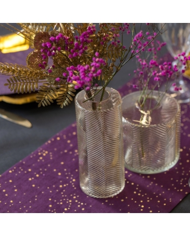 Glasvase Chevron-Struktur