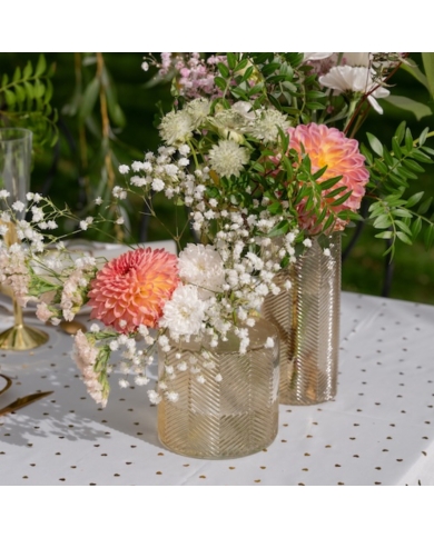 Glasvase Chevron-Struktur 'small'