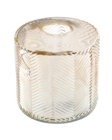 Vase en verre à structure chevron 'small'