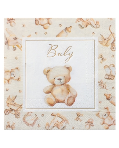 12 Serviettes 'Little Teddy''