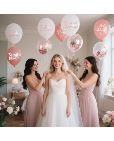10 Ballons 'Team Braut' - The-Weddingshop