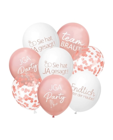Ballon-Set 'Team Braut' (10 Stück)