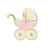 Servietten 'Kinderwagen' - Rosa