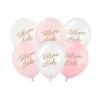 Luftballon 'Welcome Baby' Weiss/Rosa