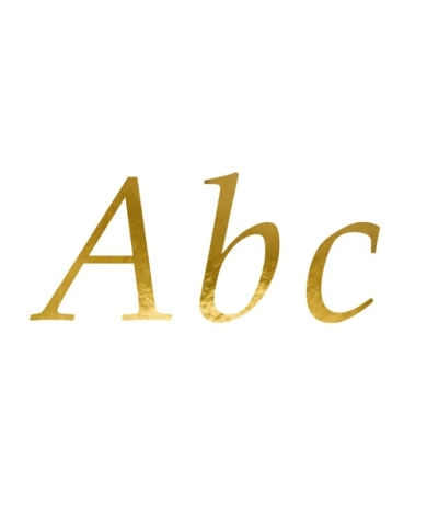 Autocollants lettres dorés