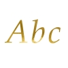 Buchstaben Aufkleber gold