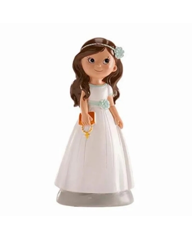 Figurine de gâteau de communion 'Jeune fille avec Bible'