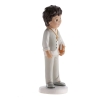 Figurine pour gâteaux communion Garçon avec une Bible
