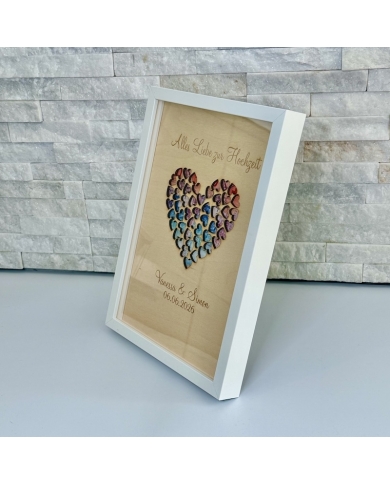 3 D Bilderrahmen 'Herz' personalisiert