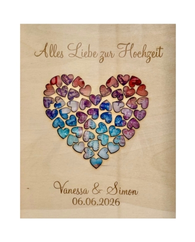 3 D Bilderrahmen 'Herz' personalisiert