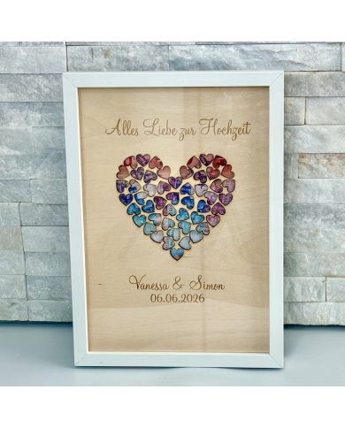 3 D Bilderrahmen 'Herz' personalisiert