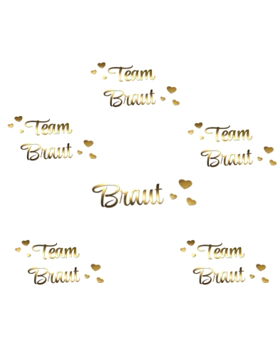 Aufbügelbild 'Team Braut' - Set