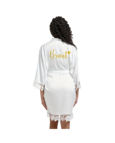 Peignoir de mariée avec dentelle 'Braut'