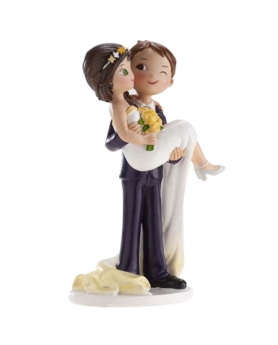 Figurine mariage 'Jeunes mariés qui clignent de l'œil'