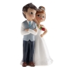 Figurine mariage 'Jeunes mariés avec une rose'