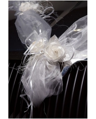 Autogirlande Hochzeit - Weiss/Ivory
