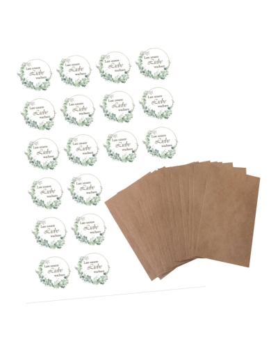 Gastgeschenk Tüten-Set ‘Blumensamen Eucalyptus’ (24 Gäste) - deutsch