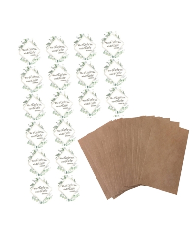 Gastgeschenk Tüten-Set ‘Blumensamen Olivenzweig’ (24 Gäste)