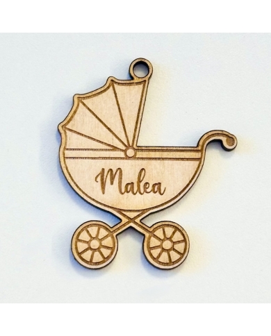 Pendentif en bois 'Landau' personnalisé