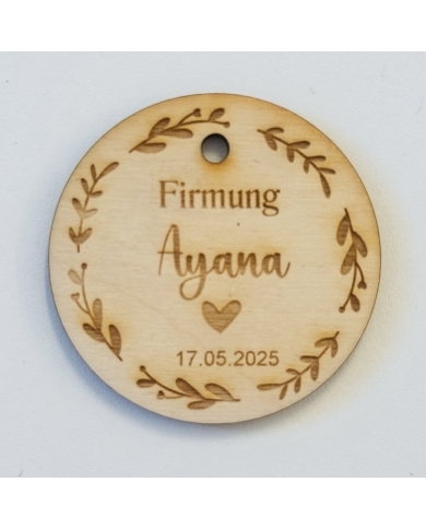 Holzanhänger personalisiert