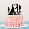Cake Topper “Mariés avec enfant ” personnalisable - The-Weddingshop