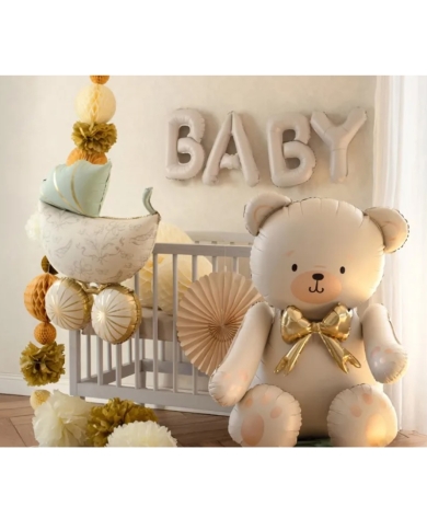 Folienballon 'Baby' - Creme (140 x 43 cm)