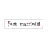Autoschild "Just Married" Herzen