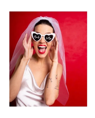 Herzförmige Brille 'Bride to be'