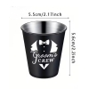 Lot de verres à shot en acier inoxydable 'Groom's Crew'