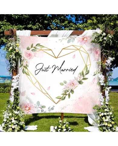 Cœur de mariage XXL à découper 'Boho'