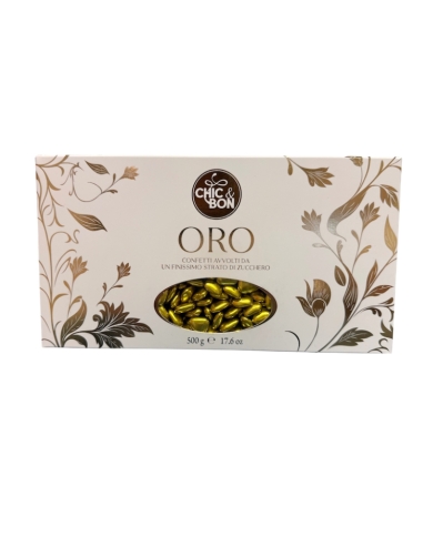 Dragées petits cœurs - or (500g) - The-Weddingshop