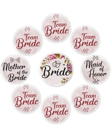 Button-Set 'Bride' (9 Stück)