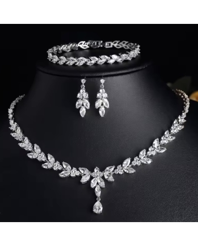 Bijoux de mariée ♥ Ensemble de bijoux 'Strass' ♥ The-Weddingshop.ch