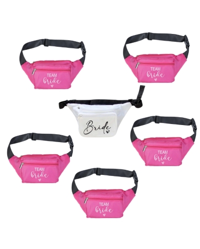 Bauchtaschen Set  'Team Bride' - Pink