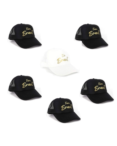 Lot de casquettes 'Team Braut & Die Braut'