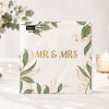 Servietten 'Mr & Mrs mit Blätter'