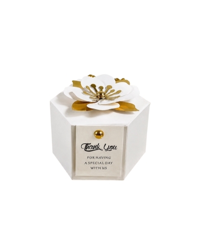 Cadeau d'invité - 10 boîtes en carton 'Fleur'