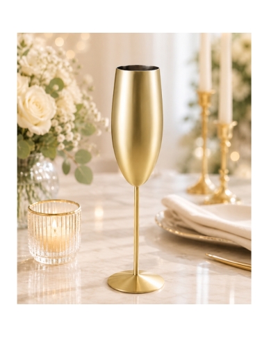 Champagnerglas Edelstahl - Gold
