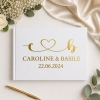 Livre d’or avec initiales 'Coeur'