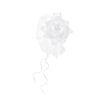 Fleur en organza/satin - Blanc (4 pièces)