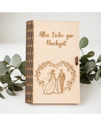Geldbox 'Buch' Holz