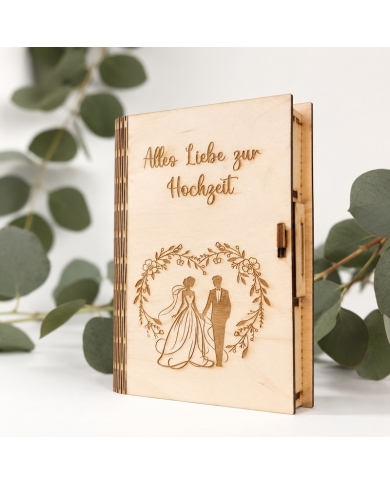 Geldbox 'Buch' Holz