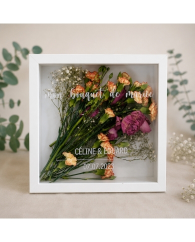 Cadre photo personnalisé 'mon bouquet de mariée'