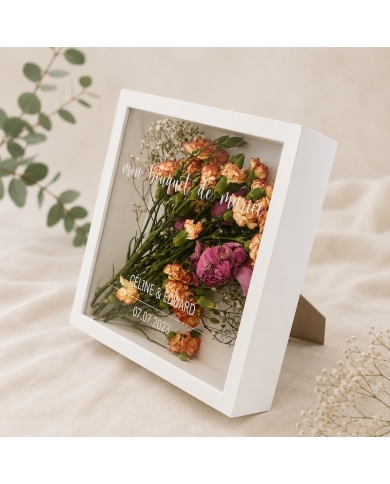 Cadre photo personnalisé 'mon bouquet de mariée'