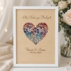 3 D Bilderrahmen 'Herz' personalisiert - The-Weddingshop