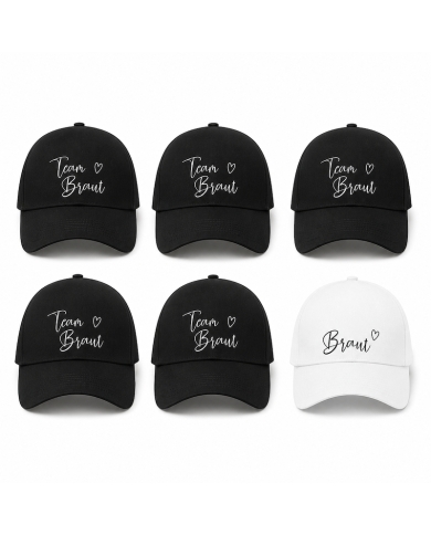 Lot de casquettes 'Braut & Team Braut'
