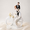 Grand figurine des mariés 'Couple sur le vélo' - The-Weddingshop